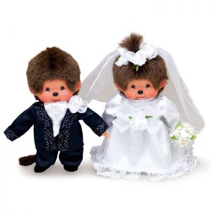 Collectible Monchhichi Monchichi Sekiguchi Boy 'A Gift From Angel' of Japan  Wedding Suit, Sucking Pacifier 